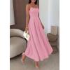 imagePRETTYGARDEN Cocktail Dresses for Women 2026 Spring Elegant Ruffle A Line Long Flowy Summer Formal Wedding Guest Maxi DressPink