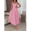 imagePRETTYGARDEN Cocktail Dresses for Women 2026 Spring Elegant Ruffle A Line Long Flowy Summer Formal Wedding Guest Maxi DressPink