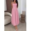 imagePRETTYGARDEN Cocktail Dresses for Women 2026 Spring Elegant Ruffle A Line Long Flowy Summer Formal Wedding Guest Maxi DressPink