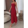 imagePRETTYGARDEN Cocktail Dresses for Women 2026 Spring Elegant Ruffle A Line Long Flowy Summer Formal Wedding Guest Maxi DressRed