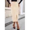 imagePRETTYGARDEN Corduroy Skirt Women Fall Fashion 2026 High Waisted Pencil Midi Skirts Business Casual Work Office Winter OutfitBeige