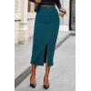 imagePRETTYGARDEN Corduroy Skirt Women Fall Fashion 2026 High Waisted Pencil Midi Skirts Business Casual Work Office Winter OutfitLake Blue