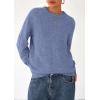 imagePRETTYGARDEN Fall Sweaters for Women 2026 Cozy Casual Crewneck Pullover Button Long Sleeve Knit Tops Winter Fashion ClothingBlue