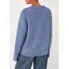imagePRETTYGARDEN Fall Sweaters for Women 2026 Cozy Casual Crewneck Pullover Button Long Sleeve Knit Tops Winter Fashion ClothingBlue