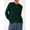 imagePRETTYGARDEN Fall Sweaters for Women 2026 Cozy Casual Crewneck Pullover Button Long Sleeve Knit Tops Winter Fashion ClothingDark Green
