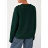 imagePRETTYGARDEN Fall Sweaters for Women 2026 Cozy Casual Crewneck Pullover Button Long Sleeve Knit Tops Winter Fashion ClothingDark Green