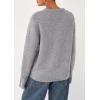 imagePRETTYGARDEN Fall Sweaters for Women 2026 Cozy Casual Crewneck Pullover Button Long Sleeve Knit Tops Winter Fashion ClothingGrey