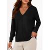 imagePRETTYGARDEN Lightweight Cardigans for Women Trendy Cozy Fall Fashion Long Sleeve Button V Neck Soft Knit Spring Sweater TopsBlack