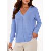 imagePRETTYGARDEN Lightweight Cardigans for Women Trendy Cozy Fall Fashion Long Sleeve Button V Neck Soft Knit Spring Sweater TopsLight Blue