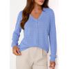 imagePRETTYGARDEN Lightweight Cardigans for Women Trendy Cozy Fall Fashion Long Sleeve Button V Neck Soft Knit Spring Sweater TopsLight Blue
