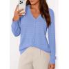 imagePRETTYGARDEN Lightweight Cardigans for Women Trendy Cozy Fall Fashion Long Sleeve Button V Neck Soft Knit Spring Sweater TopsLight Blue