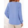 imagePRETTYGARDEN Lightweight Cardigans for Women Trendy Cozy Fall Fashion Long Sleeve Button V Neck Soft Knit Spring Sweater TopsLight Blue
