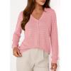 imagePRETTYGARDEN Lightweight Cardigans for Women Trendy Cozy Fall Fashion Long Sleeve Button V Neck Soft Knit Spring Sweater TopsPink