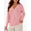imagePRETTYGARDEN Lightweight Cardigans for Women Trendy Cozy Fall Fashion Long Sleeve Button V Neck Soft Knit Spring Sweater TopsPink