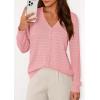 imagePRETTYGARDEN Lightweight Cardigans for Women Trendy Cozy Fall Fashion Long Sleeve Button V Neck Soft Knit Spring Sweater TopsPink