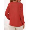 imagePRETTYGARDEN Lightweight Cardigans for Women Trendy Cozy Fall Fashion Long Sleeve Button V Neck Soft Knit Spring Sweater TopsRust Red