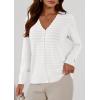 imagePRETTYGARDEN Lightweight Cardigans for Women Trendy Cozy Fall Fashion Long Sleeve Button V Neck Soft Knit Spring Sweater TopsWhite