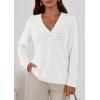 imagePRETTYGARDEN Lightweight Cardigans for Women Trendy Cozy Fall Fashion Long Sleeve Button V Neck Soft Knit Spring Sweater TopsWhite