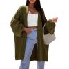 imagePRETTYGARDEN Long Cardigan Sweaters for Women Trendy Fall 2026 Oversized Knit Sweater Jacket Coats Winter Fashion ClothingArmy Green