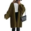 imagePRETTYGARDEN Long Cardigan Sweaters for Women Trendy Fall 2026 Oversized Knit Sweater Jacket Coats Winter Fashion ClothingArmy Green