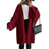 imagePRETTYGARDEN Long Cardigan Sweaters for Women Trendy Fall 2026 Oversized Knit Sweater Jacket Coats Winter Fashion ClothingBurgundy
