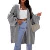 imagePRETTYGARDEN Long Cardigan Sweaters for Women Trendy Fall 2026 Oversized Knit Sweater Jacket Coats Winter Fashion ClothingDark Grey