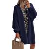 imagePRETTYGARDEN Long Cardigan Sweaters for Women Trendy Fall 2026 Oversized Knit Sweater Jacket Coats Winter Fashion ClothingDark Royal Blue