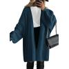 imagePRETTYGARDEN Long Cardigan Sweaters for Women Trendy Fall 2026 Oversized Knit Sweater Jacket Coats Winter Fashion ClothingHaze Blue