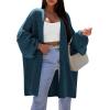 imagePRETTYGARDEN Long Cardigan Sweaters for Women Trendy Fall 2026 Oversized Knit Sweater Jacket Coats Winter Fashion ClothingHaze Blue