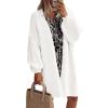imagePRETTYGARDEN Long Cardigan Sweaters for Women Trendy Fall 2026 Oversized Knit Sweater Jacket Coats Winter Fashion ClothingWhite