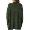 imagePRETTYGARDEN Long Cardigan Sweaters for Women Winter Clothing 2026 Fall Knitted Open Front Cozy Sweater with PocketsArmy Green