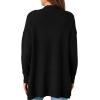 imagePRETTYGARDEN Long Cardigan Sweaters for Women Winter Clothing 2026 Fall Knitted Open Front Cozy Sweater with PocketsBlack