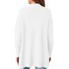 imagePRETTYGARDEN Long Cardigan Sweaters for Women Winter Clothing 2026 Fall Knitted Open Front Cozy Sweater with PocketsWhite