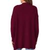 imagePRETTYGARDEN Long Cardigan Sweaters for Women Winter Clothing 2026 Fall Knitted Open Front Cozy Sweater with PocketsWine Red
