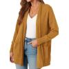 imagePRETTYGARDEN Long Cardigan Sweaters for Women Winter Clothing 2026 Fall Knitted Open Front Cozy Sweater with PocketsYellow