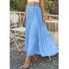 imagePRETTYGARDEN Long Skirts for Women Summer Vacation Outfits 2026 Spring Chiffon Elastic Waist Flowy ALine Pleated Midi SkirtLight Blue