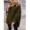 imagePRETTYGARDEN Oversized Sweaters for Women Chunky Turtleneck Sweater Fall Fashion Clothes Long Sleeve Tops Winter ClothingArmy Green