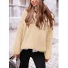 imagePRETTYGARDEN Oversized Sweaters for Women Chunky Turtleneck Sweater Fall Fashion Clothes Long Sleeve Tops Winter ClothingBeige