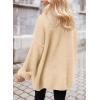 imagePRETTYGARDEN Oversized Sweaters for Women Chunky Turtleneck Sweater Fall Fashion Clothes Long Sleeve Tops Winter ClothingBeige