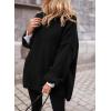 imagePRETTYGARDEN Oversized Sweaters for Women Chunky Turtleneck Sweater Fall Fashion Clothes Long Sleeve Tops Winter ClothingBlack