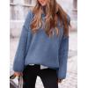 imagePRETTYGARDEN Oversized Sweaters for Women Chunky Turtleneck Sweater Fall Fashion Clothes Long Sleeve Tops Winter ClothingBlue