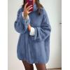 imagePRETTYGARDEN Oversized Sweaters for Women Chunky Turtleneck Sweater Fall Fashion Clothes Long Sleeve Tops Winter ClothingBlue