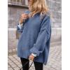 imagePRETTYGARDEN Oversized Sweaters for Women Chunky Turtleneck Sweater Fall Fashion Clothes Long Sleeve Tops Winter ClothingBlue