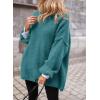 imagePRETTYGARDEN Oversized Sweaters for Women Chunky Turtleneck Sweater Fall Fashion Clothes Long Sleeve Tops Winter ClothingBlue Green