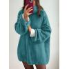 imagePRETTYGARDEN Oversized Sweaters for Women Chunky Turtleneck Sweater Fall Fashion Clothes Long Sleeve Tops Winter ClothingBlue Green