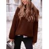 imagePRETTYGARDEN Oversized Sweaters for Women Chunky Turtleneck Sweater Fall Fashion Clothes Long Sleeve Tops Winter ClothingDark Coffee