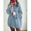 imagePRETTYGARDEN Oversized Sweaters for Women Chunky Turtleneck Sweater Fall Fashion Clothes Long Sleeve Tops Winter ClothingLight Blue