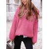 imagePRETTYGARDEN Oversized Sweaters for Women Chunky Turtleneck Sweater Fall Fashion Clothes Long Sleeve Tops Winter ClothingPink