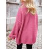 imagePRETTYGARDEN Oversized Sweaters for Women Chunky Turtleneck Sweater Fall Fashion Clothes Long Sleeve Tops Winter ClothingPink