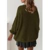 imagePRETTYGARDEN Oversized Sweaters for Women Fall Clothes 2026 Long Sleeve Mock Neck Tops Chunky Knit Pullover Winter ClothingArmy Green
